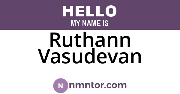 Ruthann Vasudevan