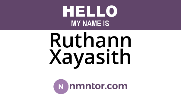 Ruthann Xayasith