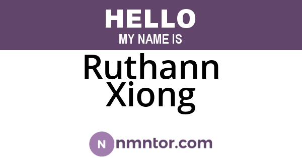 Ruthann Xiong
