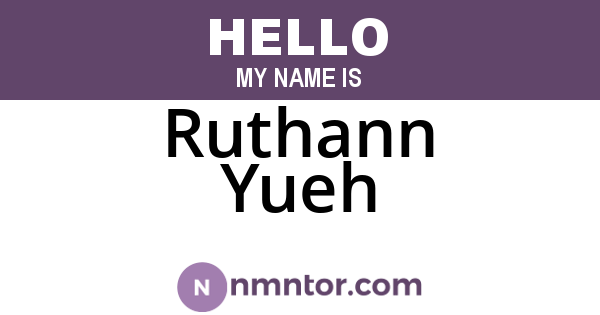 Ruthann Yueh