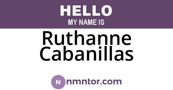 Ruthanne Cabanillas