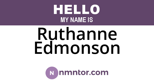 Ruthanne Edmonson