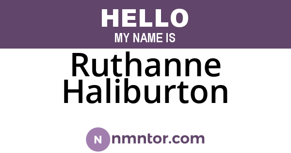Ruthanne Haliburton