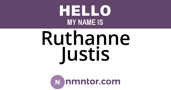 Ruthanne Justis
