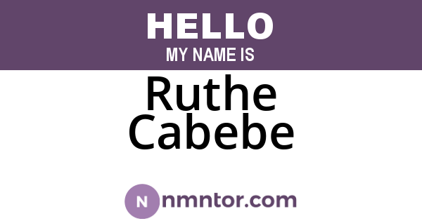Ruthe Cabebe