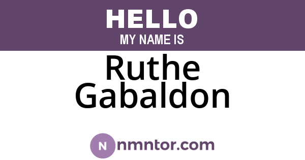 Ruthe Gabaldon