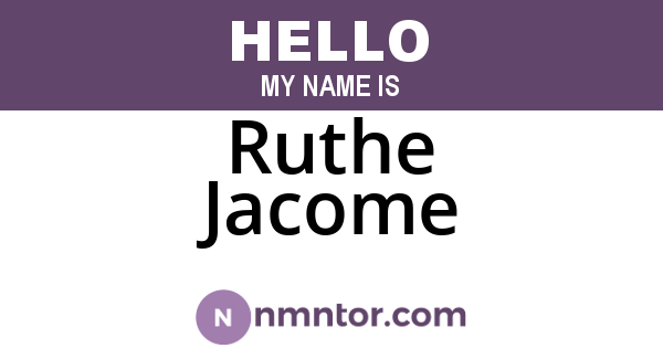 Ruthe Jacome