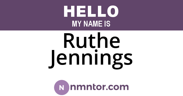 Ruthe Jennings