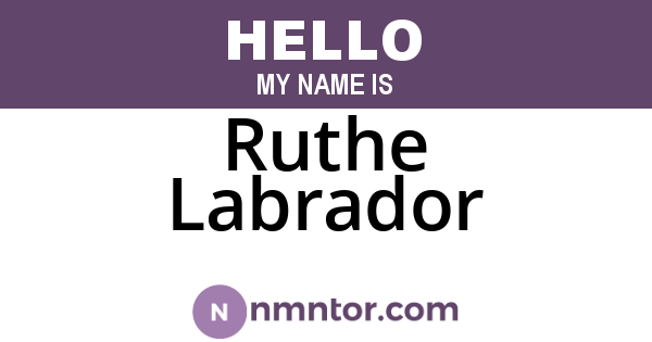 Ruthe Labrador