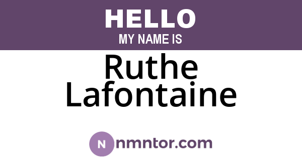 Ruthe Lafontaine