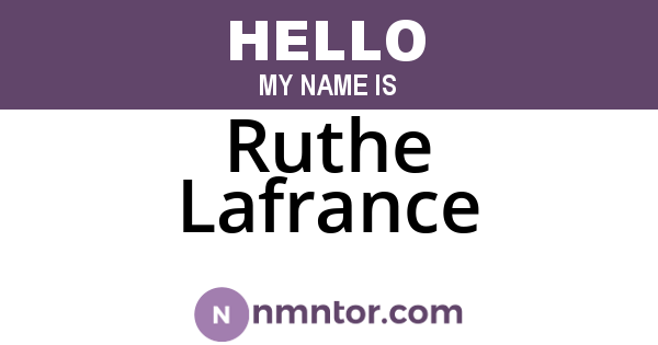 Ruthe Lafrance