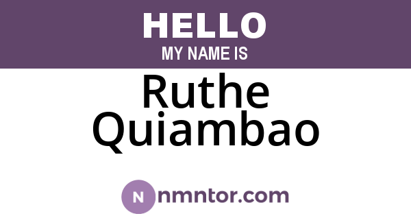 Ruthe Quiambao