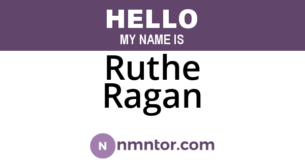 Ruthe Ragan
