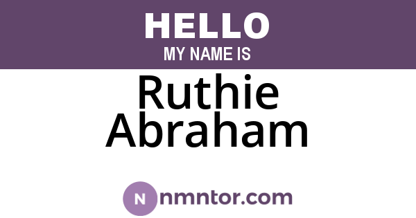 Ruthie Abraham