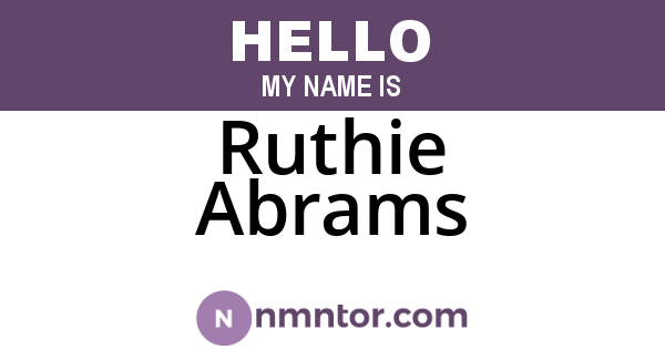 Ruthie Abrams
