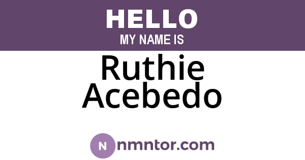 Ruthie Acebedo