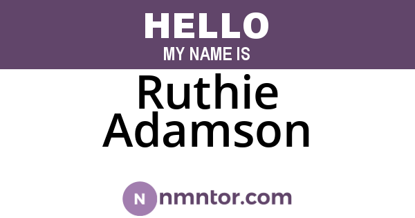 Ruthie Adamson