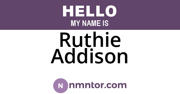 Ruthie Addison