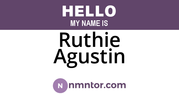 Ruthie Agustin