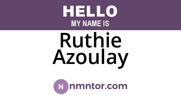 Ruthie Azoulay