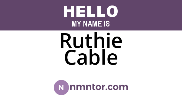 Ruthie Cable