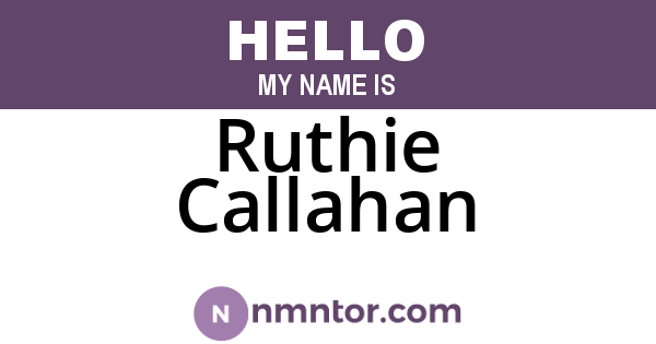 Ruthie Callahan
