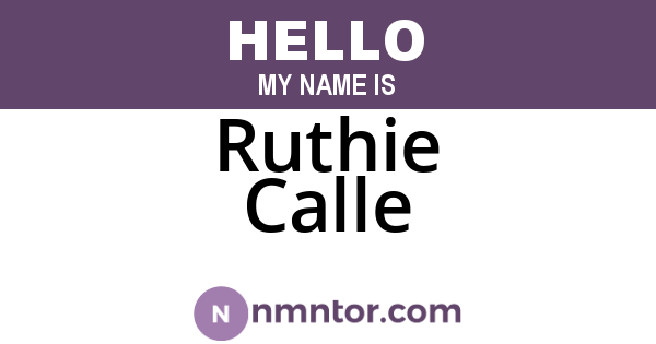 Ruthie Calle