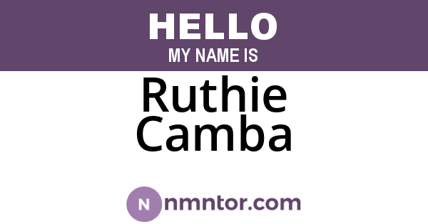 Ruthie Camba