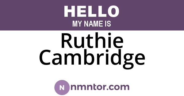 Ruthie Cambridge
