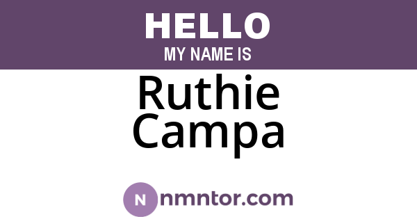 Ruthie Campa