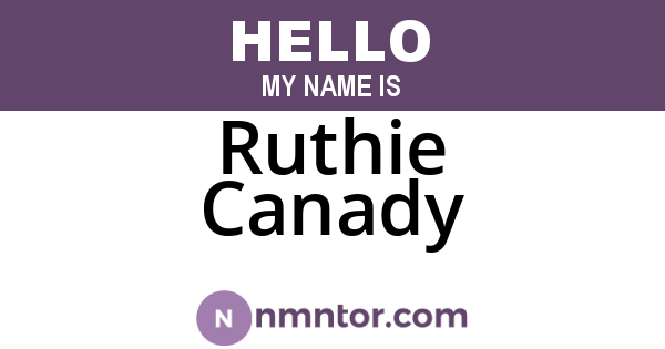 Ruthie Canady