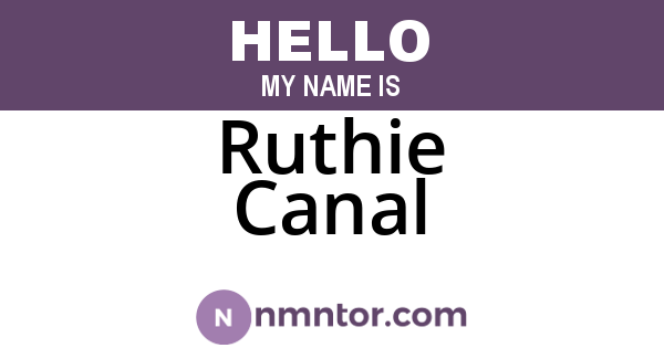 Ruthie Canal