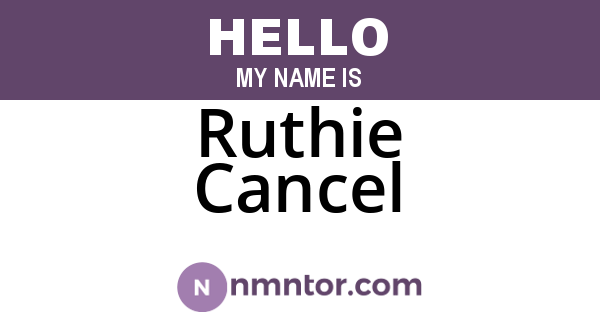 Ruthie Cancel