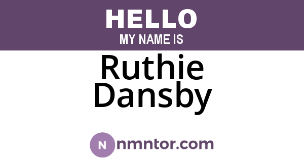 Ruthie Dansby