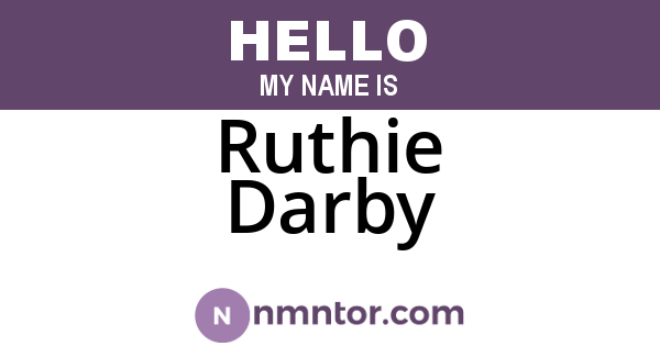 Ruthie Darby