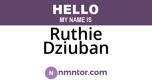 Ruthie Dziuban