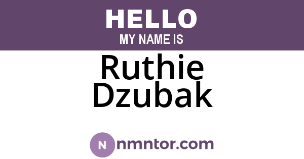 Ruthie Dzubak