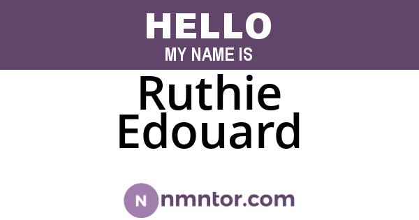 Ruthie Edouard