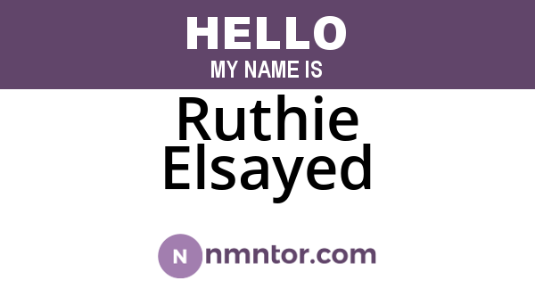 Ruthie Elsayed