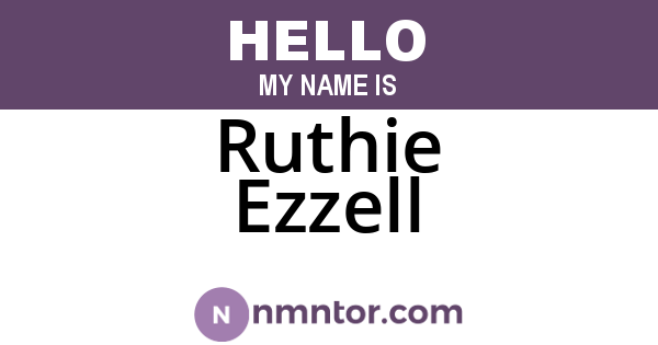 Ruthie Ezzell