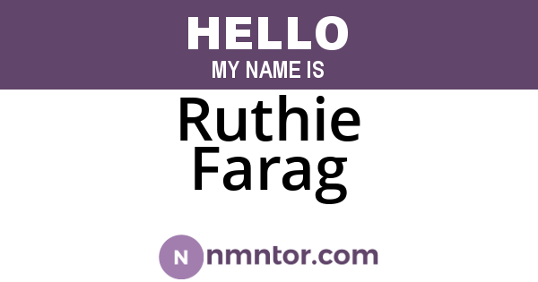 Ruthie Farag