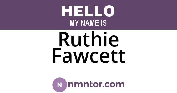 Ruthie Fawcett