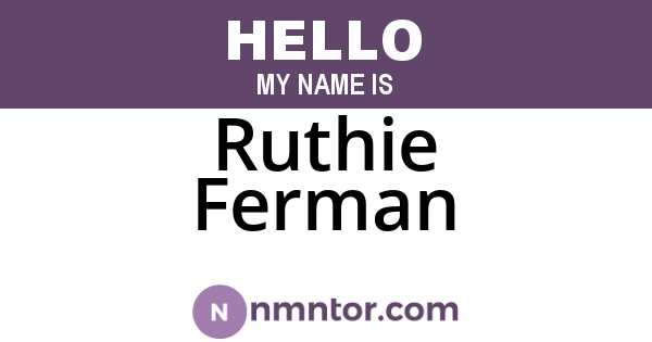 Ruthie Ferman
