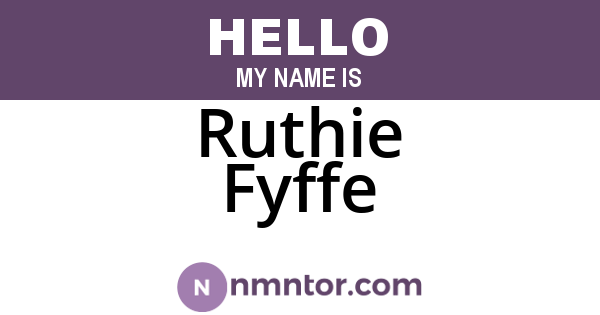 Ruthie Fyffe