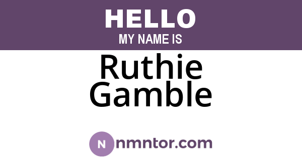 Ruthie Gamble