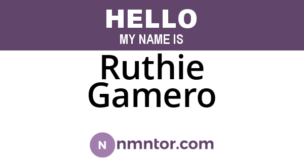Ruthie Gamero
