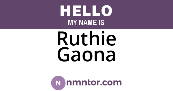 Ruthie Gaona