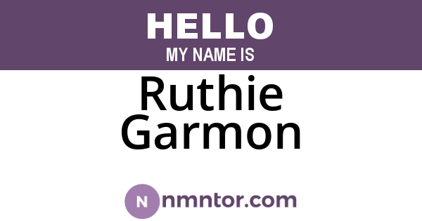 Ruthie Garmon