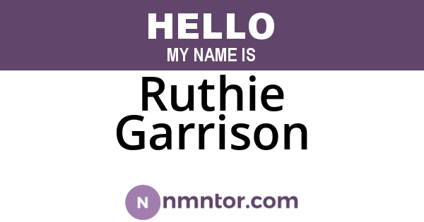 Ruthie Garrison