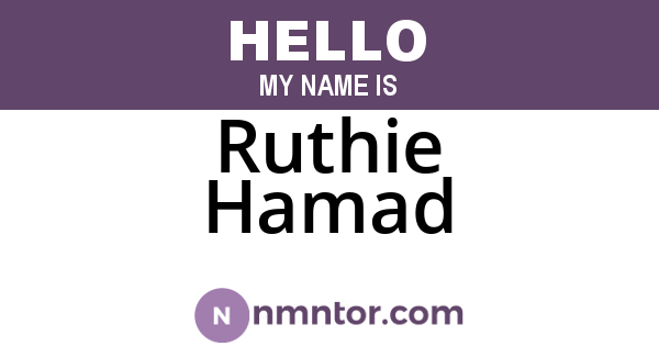 Ruthie Hamad